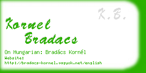 kornel bradacs business card